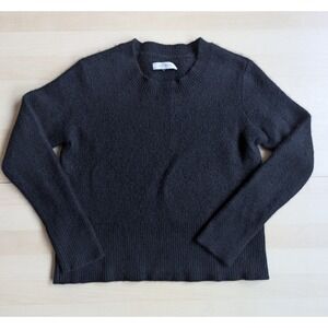 Outerknown Black Cashmere Small Petite Pullover Sweater
